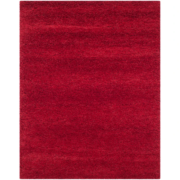 Safavieh Milan Shag Red SG180 2 ft. X 12 ft. Runner Rug
