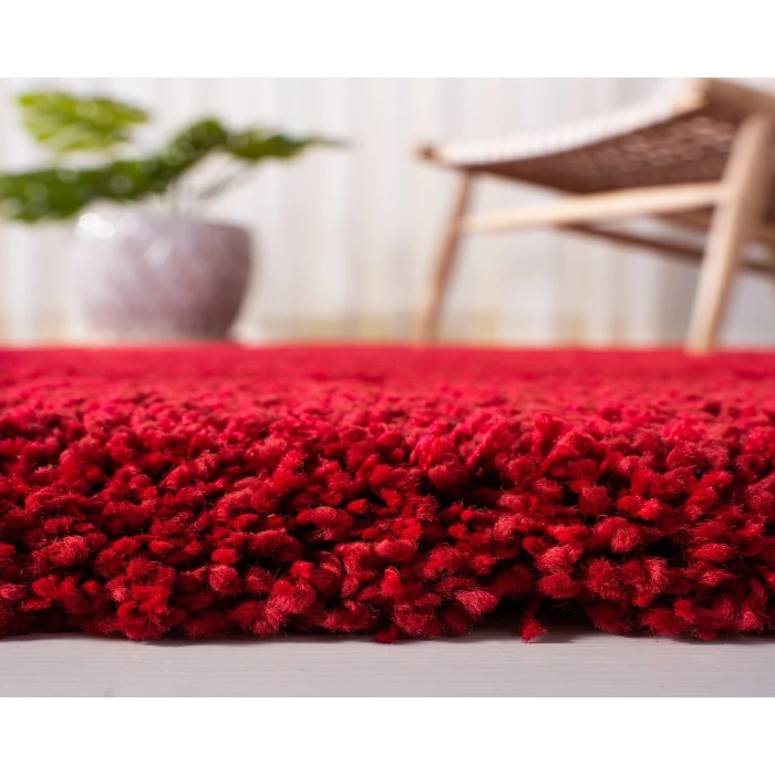 Safavieh Milan Shag Red SG180 2 ft. X 12 ft. Runner Rug