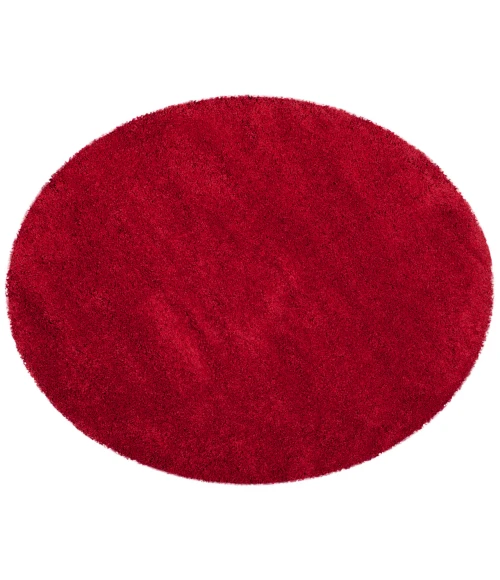 Safavieh Milan Shag Red SG180 3 ft. X 3 ft. Round Rug