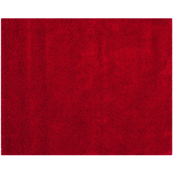 Safavieh Milan Shag Red SG180 5 ft. 1 in. X 5 ft. 1 in. Square Rug