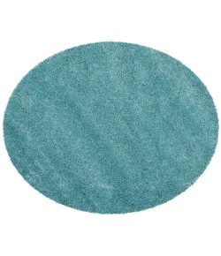 Safavieh Milan Shag Aqua Blue SG180 3 ft. X 3 ft. Round Rug