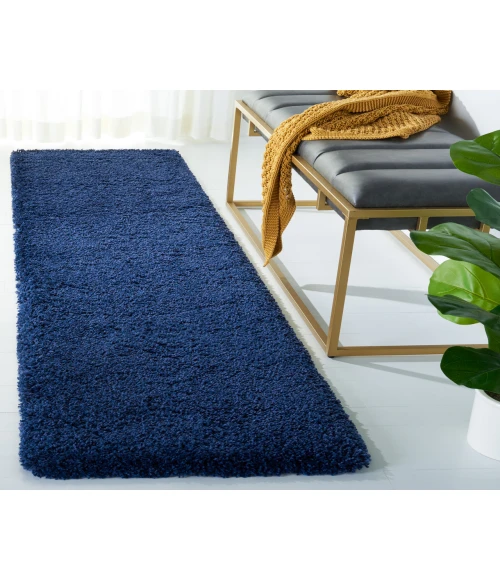 Safavieh Milan Shag Navy SG180 2 ft. X 20 ft. Runner Rug