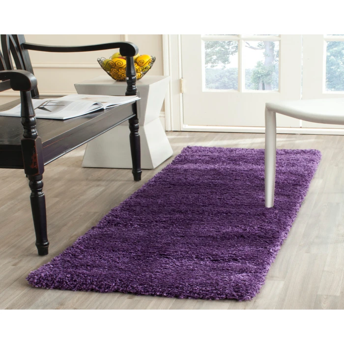 Safavieh Milan Shag Purple SG180 2 ft. X 18 ft. Runner Rug