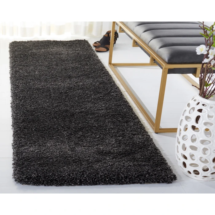 Safavieh Milan Shag Dark Grey SG180 2 ft. X 18 ft. Runner Rug