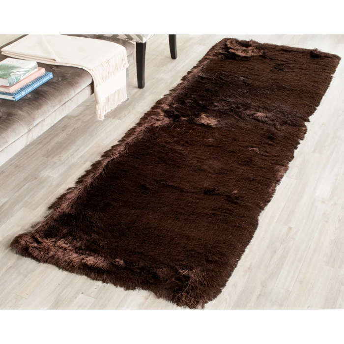 Safavieh Shag Chocolate SG511 5 ft. X 5 ft. Square Rug