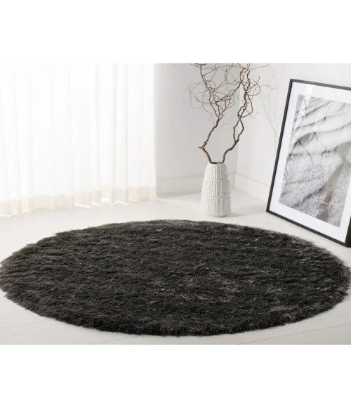 Safavieh Shag Titanium SG511 5 ft. X 5 ft. Round Rug