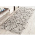Safavieh Belize Shag SGB482 Taupe / Grey 2'-3" X 11' Runner Area Rug