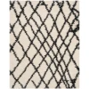 Safavieh Belize Shag SGB484 Ivory / Charcoal 4' X 6' Rectangle Area Rug