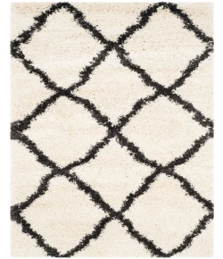 Safavieh Belize Shag SGB489 Ivory / Charcoal 2'-3" X 5' Accent Area Rug