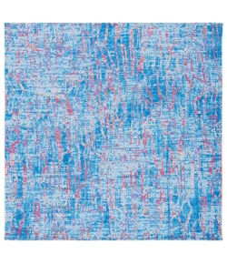 Safavieh Summer Blue / Red SMR408 6 ft. 7 in. X 6 ft. 7 in. Square Rug