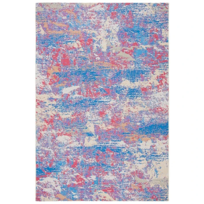 Safavieh Summer Blue / Red SMR409 6 ft. 6 in. X 9 ft. 4 in. Rectangle Rug