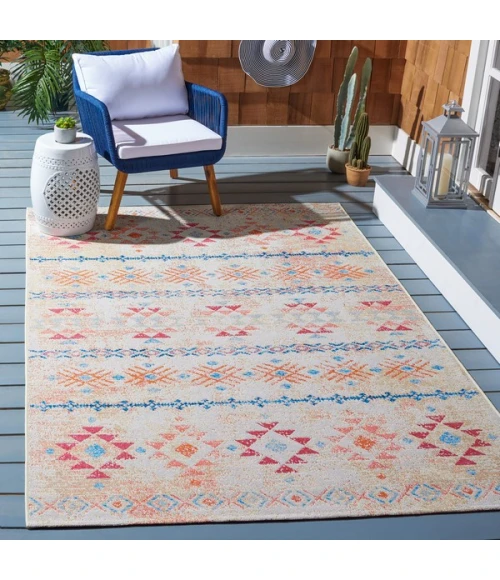 Safavieh Summer Ivory / Red SMR420 2 ft. X 8 ft. Runner Rug