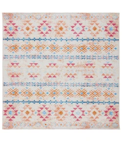 Safavieh Summer Ivory / Red SMR420 6 ft. 7 in. X 6 ft. 7 in. Square Rug