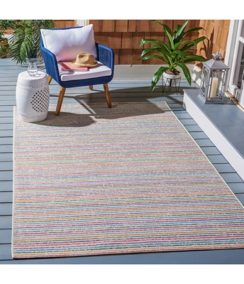 Safavieh Summer Ivory / Blue SMR421 6 ft. 6 in. X 9 ft. 4 in. Rectangle Rug