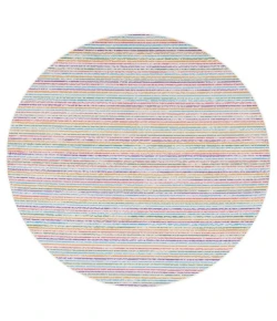 Safavieh Summer Ivory / Blue SMR421 6 ft. 7 in. X 6 ft. 7 in. Round Rug