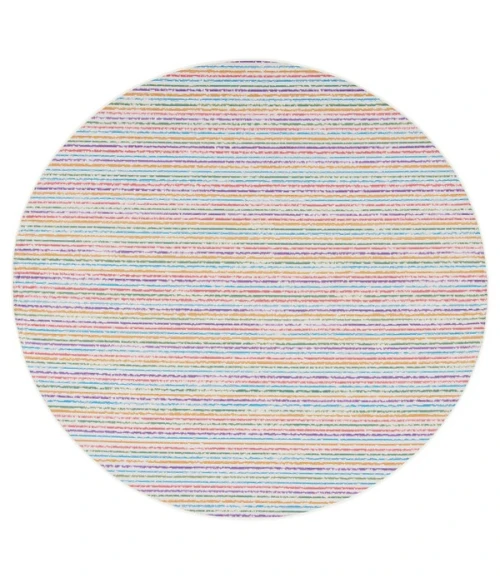 Safavieh Summer Ivory / Blue SMR421 6 ft. 7 in. X 6 ft. 7 in. Round Rug