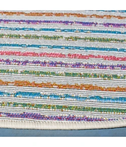 Safavieh Summer Ivory / Blue SMR421 6 ft. 7 in. X 6 ft. 7 in. Round Rug