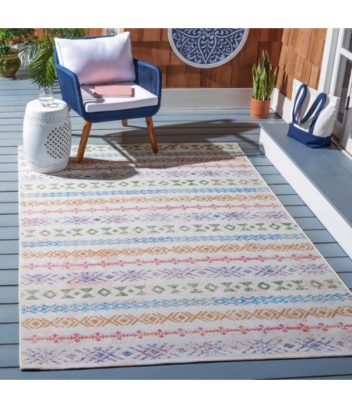 Safavieh Summer Ivory / Blue SMR429 6 ft. 6 in. X 9 ft. 4 in. Rectangle Rug