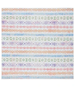Safavieh Summer Ivory / Blue SMR429 6 ft. 7 in. X 6 ft. 7 in. Square Rug