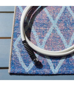 Safavieh Summer Blue / Light Blue SMR452 6 ft. 7 in. X 6 ft. 7 in. Round Rug