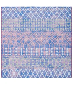 Safavieh Summer Blue / Light Blue SMR452 6 ft. 7 in. X 6 ft. 7 in. Square Rug