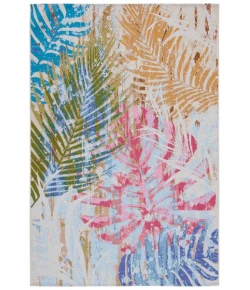 Safavieh Summer Blue / Beige SMR487 6 ft. 6 in. X 9 ft. 4 in. Rectangle Rug
