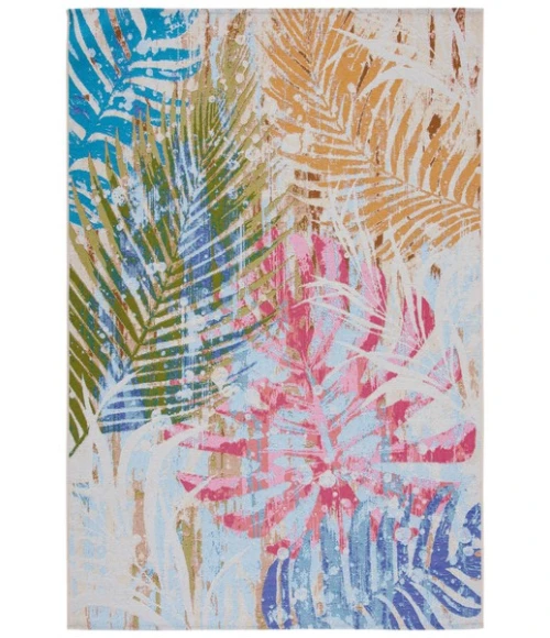 Safavieh Summer Blue / Beige SMR487 4 ft. X 6 ft. Rectangle Rug