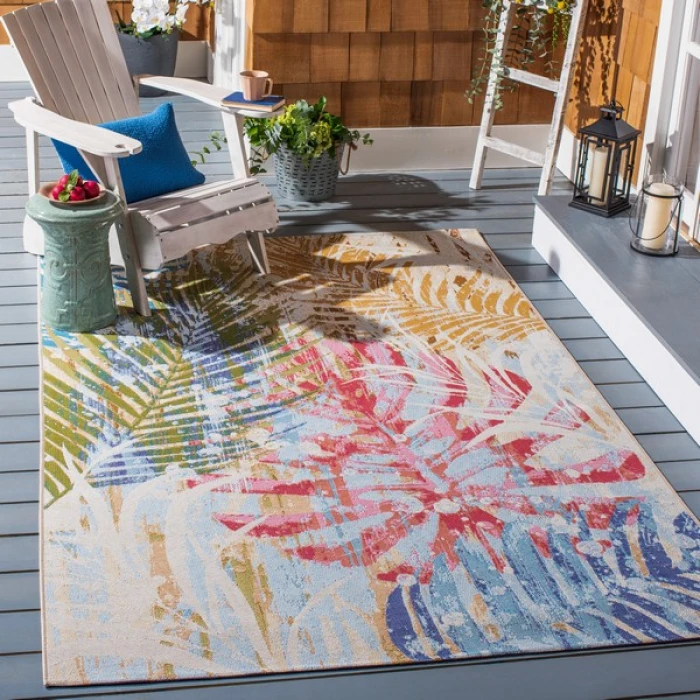 Safavieh Summer Blue / Beige SMR487 9 ft. X 12 ft. Rectangle Rug