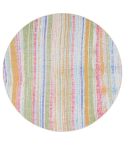 Safavieh Summer Ivory / Green SMR496 6 ft. 7 in. X 6 ft. 7 in. Round Rug