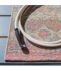 Safavieh Summer Ivory / Pink SMR498 6 ft. 7 in. X 6 ft. 7 in. Square Rug