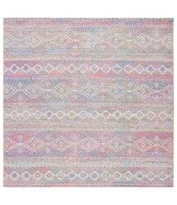 Safavieh Summer Ivory / Pink SMR498 6 ft. 7 in. X 6 ft. 7 in. Square Rug