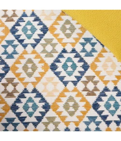 Safavieh Sunrise Ivory / Blue Gold SUN622 6 ft. 7 in. X 6 ft. 7 in. Square Rug