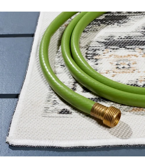 Safavieh Sunrise Ivory / Grey Black SUN627 6 ft. 7 in. X 6 ft. 7 in. Square Rug