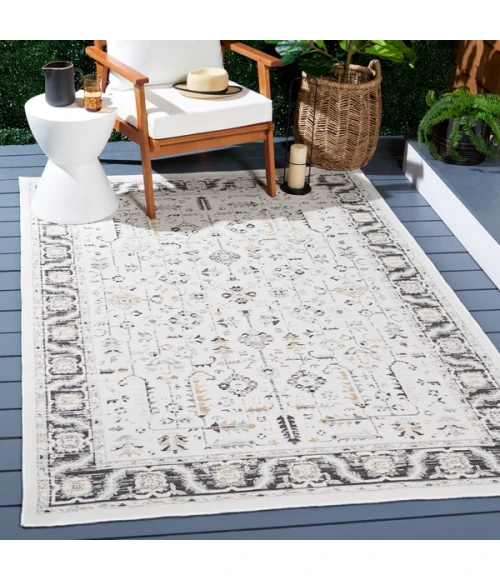 Safavieh Sunrise Ivory / Grey Black SUN627 6 ft. 7 in. X 6 ft. 7 in. Square Rug