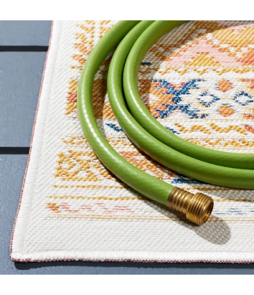 Safavieh Sunrise Gold / Rust Blue SUN630 5 ft. 3 in. X 7 ft. 7 in. Rectangle Rug