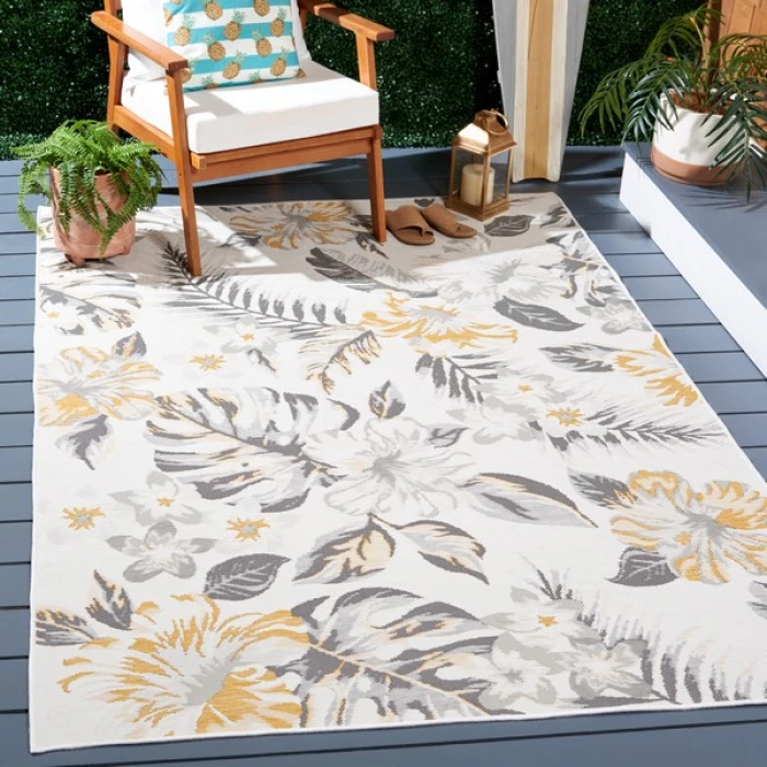 Safavieh Sunrise Ivory / Grey Gold SUN671 6 ft. 7 in. X 6 ft. 7 in. Square Rug
