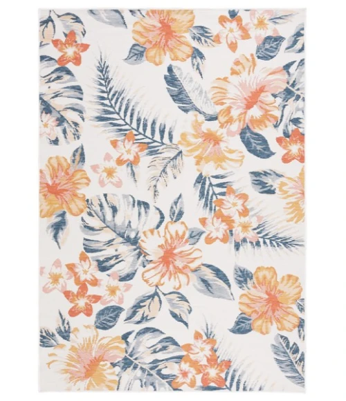 Safavieh Sunrise Ivory / Rust Blue SUN671 8 ft. X 10 ft. Rectangle Rug