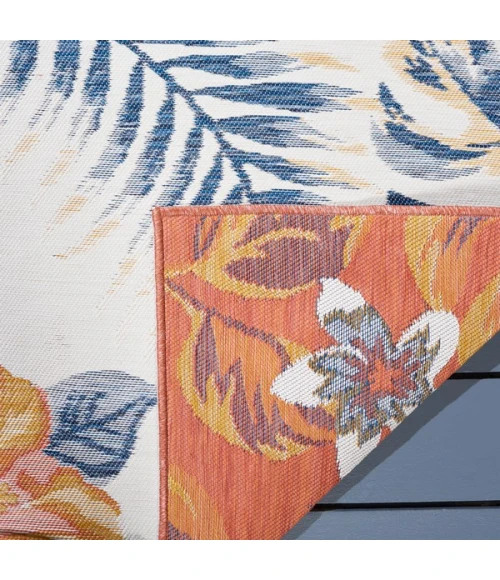 Safavieh Sunrise Ivory / Rust Blue SUN671 8 ft. X 10 ft. Rectangle Rug