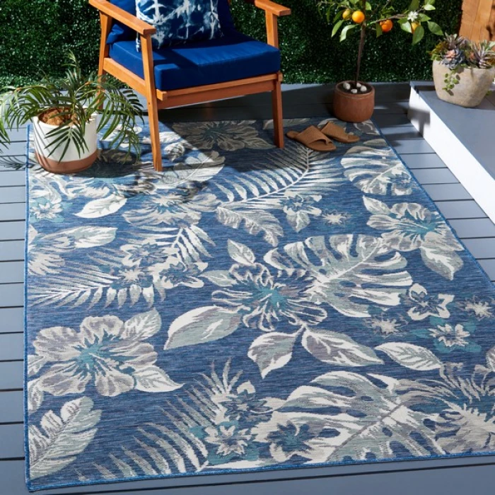 Safavieh Sunrise Ivory / Blue Grey SUN671 8 ft. X 10 ft. Rectangle Rug
