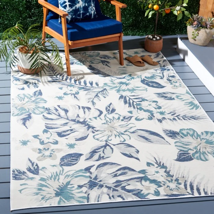 Safavieh Sunrise Ivory / Blue Grey SUN671 8 ft. X 10 ft. Rectangle Rug