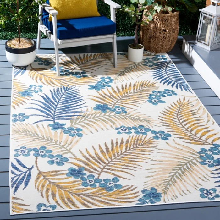Safavieh Sunrise Ivory / Blue Gold SUN675 8 ft. X 10 ft. Rectangle Rug