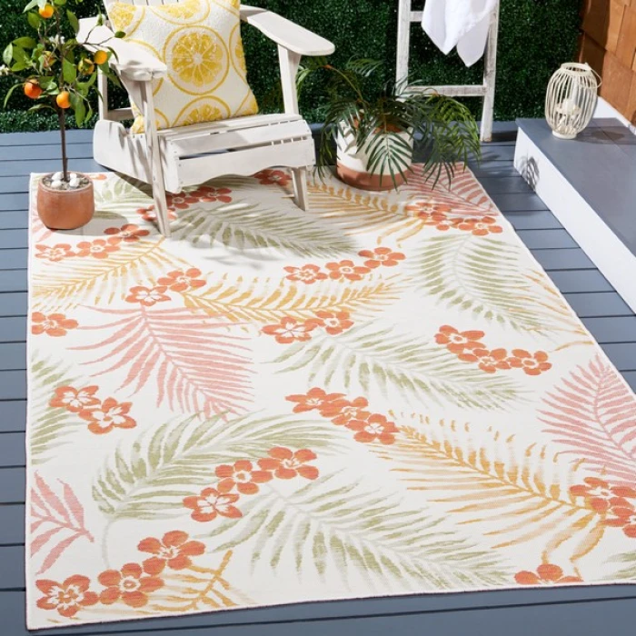Safavieh Sunrise Ivory / Rust Sage SUN675 4 ft. X 5 ft. 7 in. Rectangle Rug