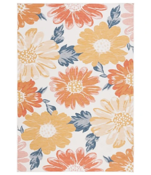 Safavieh Sunrise Ivory / Rust Gold SUN689 5 ft. 3 in. X 7 ft. 7 in. Rectangle Rug