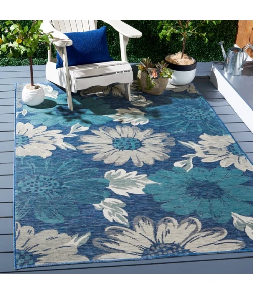 Safavieh Sunrise Ivory / Blue Grey SUN689 6 ft. 7 in. X 6 ft. 7 in. Square Rug