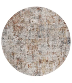 Safavieh Silverado Rust / Blue SVD102 6 ft. 4 in. X 6 ft. 4 in. Round Rug