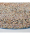 Safavieh Silverado Blue / Rust SVD106 6 ft. 4 in. X 6 ft. 4 in. Round Rug
