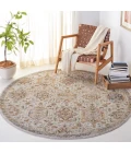 Safavieh Silverado Ivory / Rust SVD108 6 ft. 4 in. X 6 ft. 4 in. Round Rug