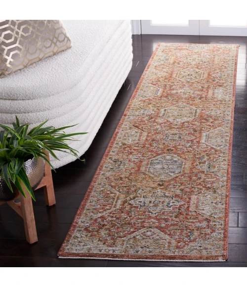 Safavieh Silverado Rust / Blue SVD108 2 ft. X 8 ft. Runner Rug