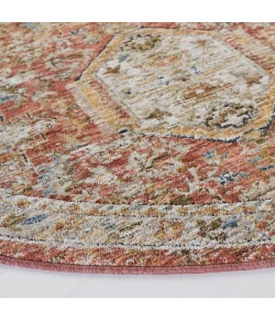 Safavieh Silverado Rust / Blue SVD108 6 ft. 4 in. X 6 ft. 4 in. Round Rug