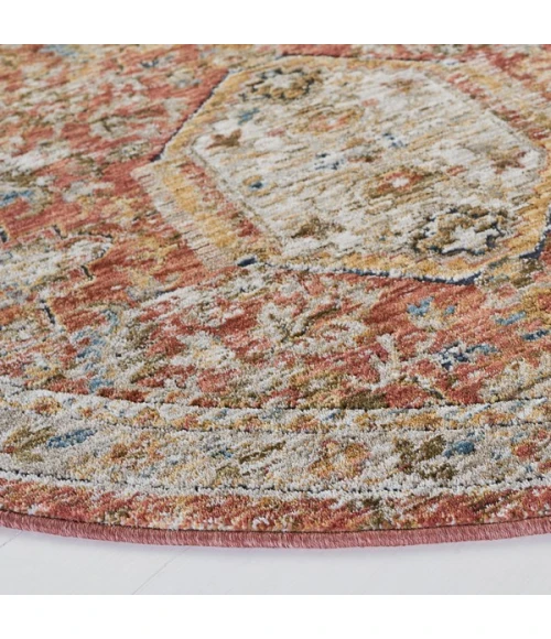 Safavieh Silverado Rust / Blue SVD108 6 ft. 4 in. X 6 ft. 4 in. Round Rug